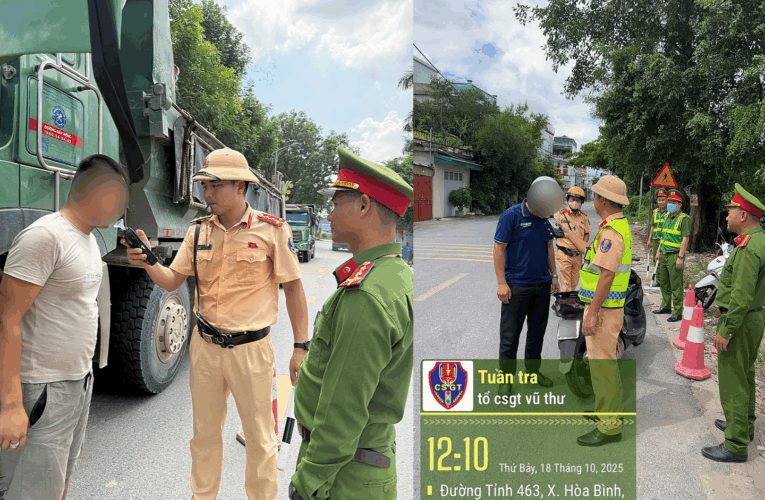 Cảnh sát giao thông toàn quốc đồng loạt ra quân kiểm tra nồng độ cồn